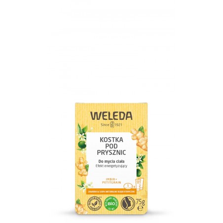 KOSTKA POD PRYSZNIC IMBIR I PETITGRAIN ECO 75 g - WELEDA