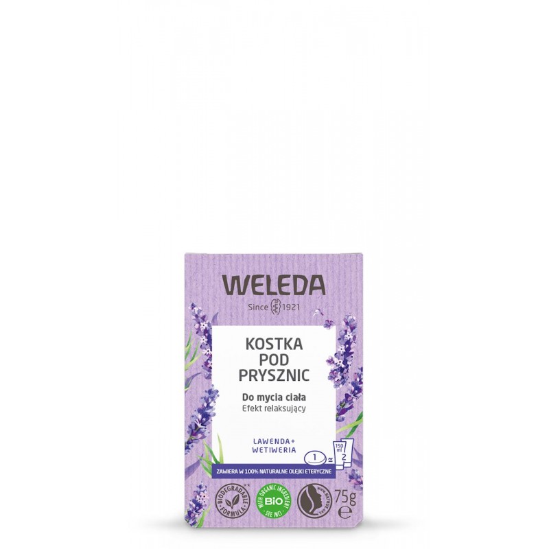 KOSTKA POD PRYSZNIC LAWENDA I WETIWERIA ECO 75 g - WELEDA