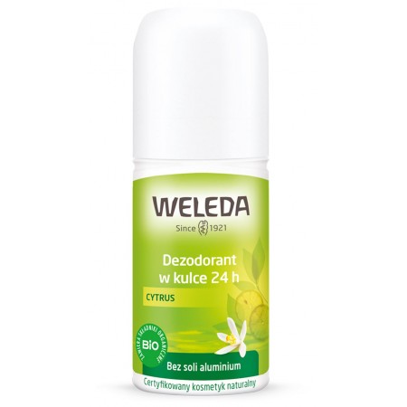 DEZODORANT W KULCE 24 h CYTRUSOWY ECO 50 ml - WELEDA