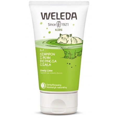 SZAMPON I PŁYN DO MYCIA CIAŁA 2w1 LIMONKA DLA DZIECI ECO 150 ml - WELEDA