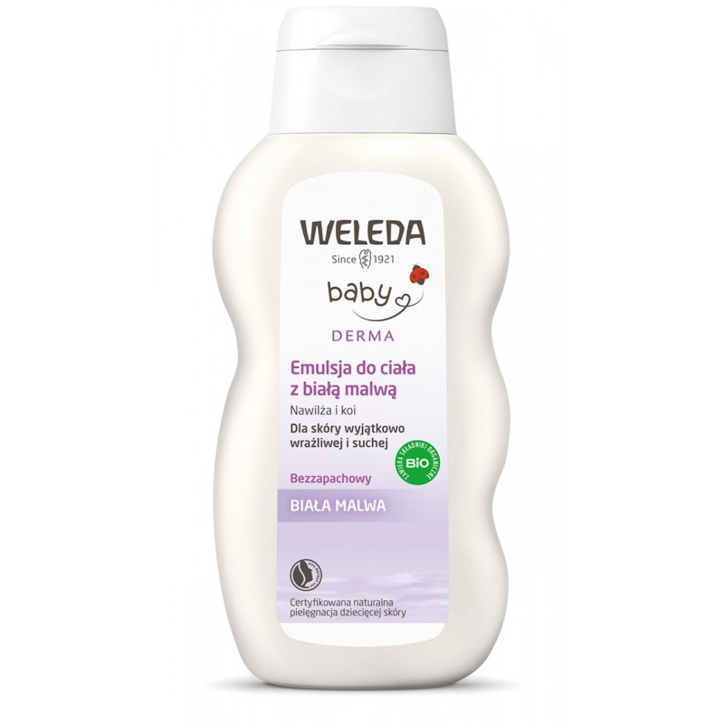 EMULSJA DO CIAŁA DLA DZIECI Z BIAŁĄ MALWĄ ECO 200 ml - WELEDA