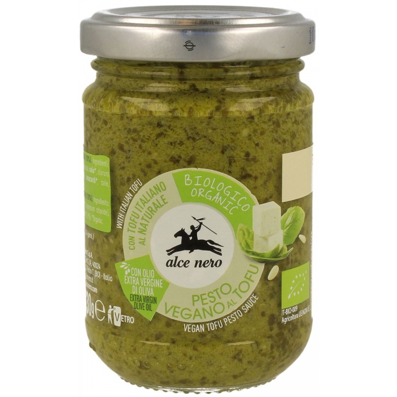 PESTO BAZYLIOWE Z TOFU WEGAŃSKIE BIO 130 g - ALCE NERO