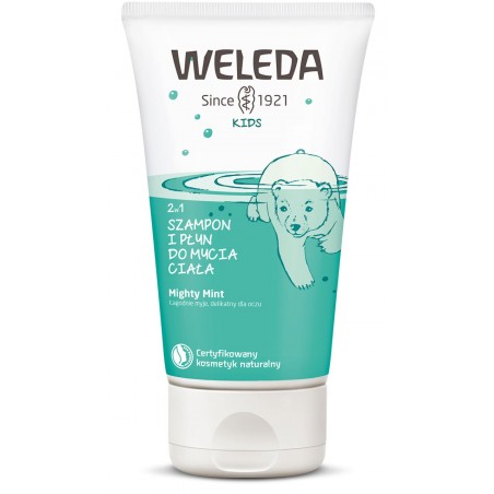 SZAMPON I PŁYN DO MYCIA CIAŁA 2w1 MIĘTA DLA DZIECI ECO 150 ml - WELEDA