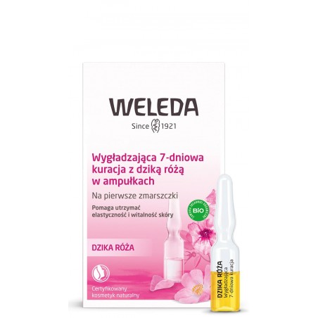 KURACJA DO TWARZY (7 DNIOWA) Z DZIKĄ RÓŻĄ W AMPUŁKACH ECO (7 x 0,8 ml) 5,6 ml - WELEDA