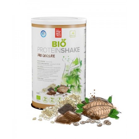 BIAŁKO WEGAŃSKIE W PROSZKU Z KAKAO BEZGLUTENOWE BIO 400 g - VITAFAN