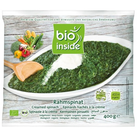 SZPINAK Z SOSEM ŚMIETANKOWYM MROŻONY BIO 400 g - BIO INSIDE