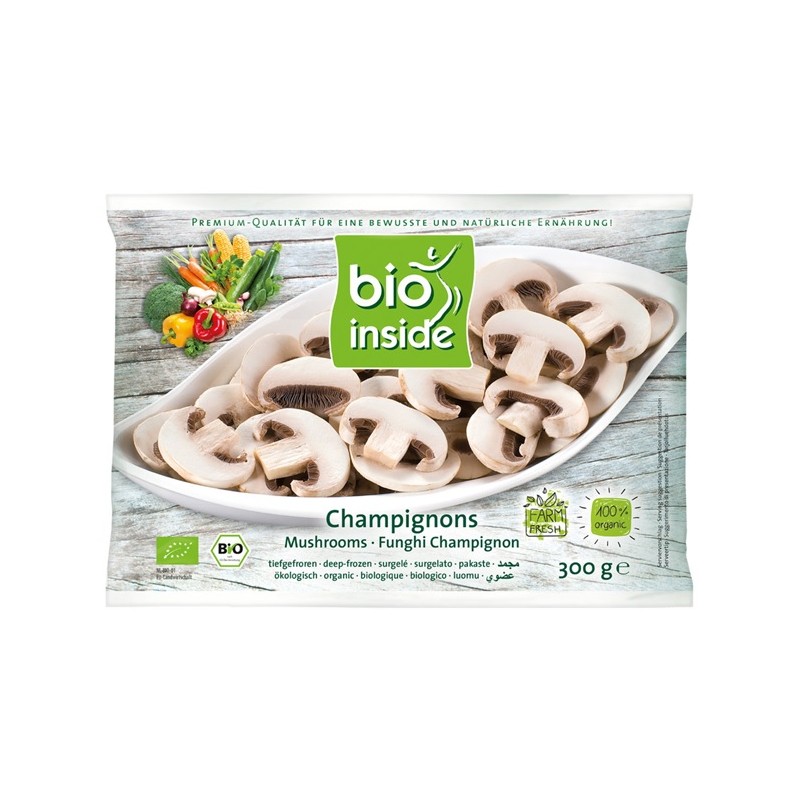 PIECZARKI KROJONE MROŻONE BIO 300 g - BIO INSIDE