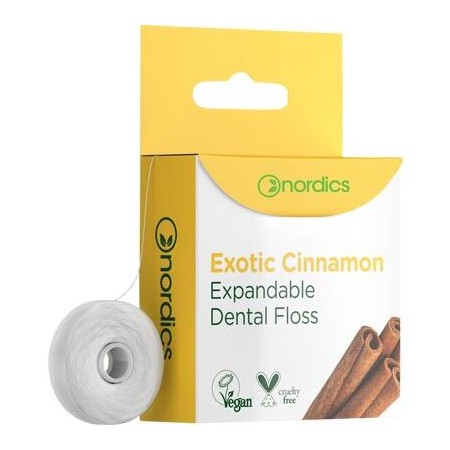 NIĆ DENTYSTYCZNA CYNAMONOWA Z TWORZYWA PLA 30 m - NORDICS