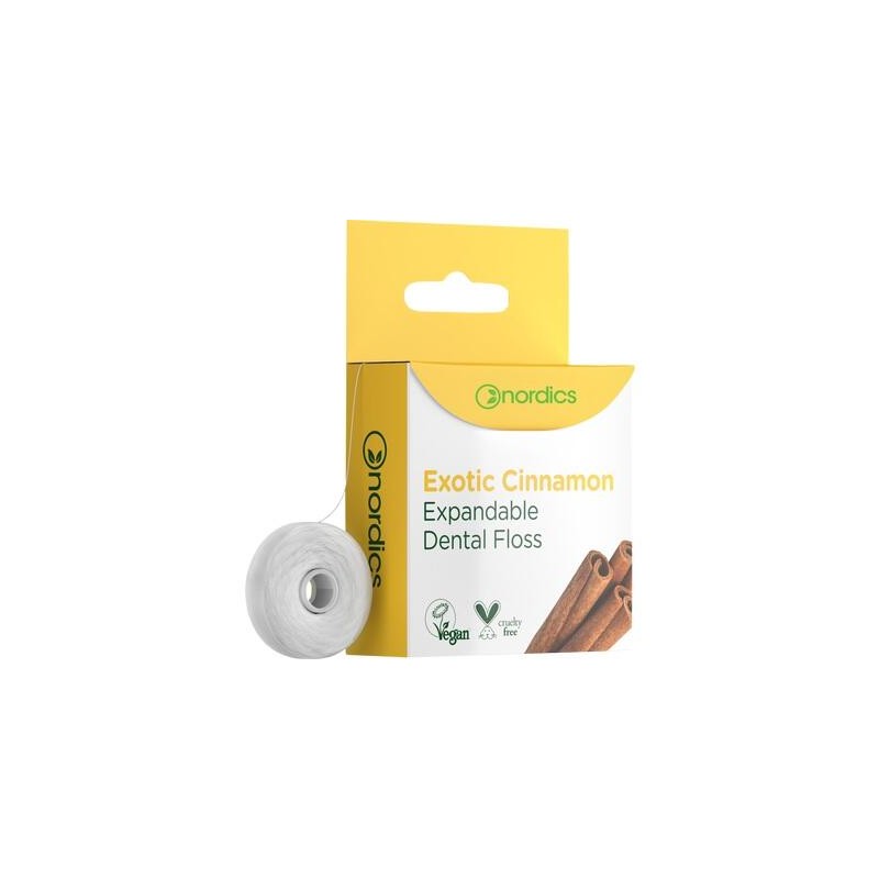 NIĆ DENTYSTYCZNA CYNAMONOWA Z TWORZYWA PLA 30 m - NORDICS