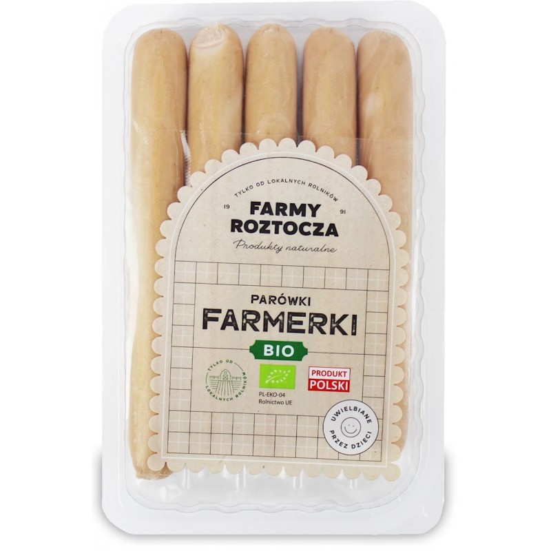 PARÓWKI FARMERKI BIO 250 g - FARMY ROZTOCZA (Z PÓŁKI)