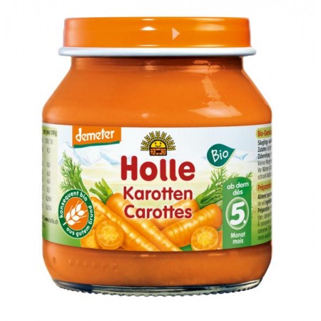 PUREE Z MARCHWI BEZ DODATKU CUKRÓW BEZGLUTENOWE OD 5 MIESIĄCA DEMETER BIO 125 g (SŁOIK) - HOLLE