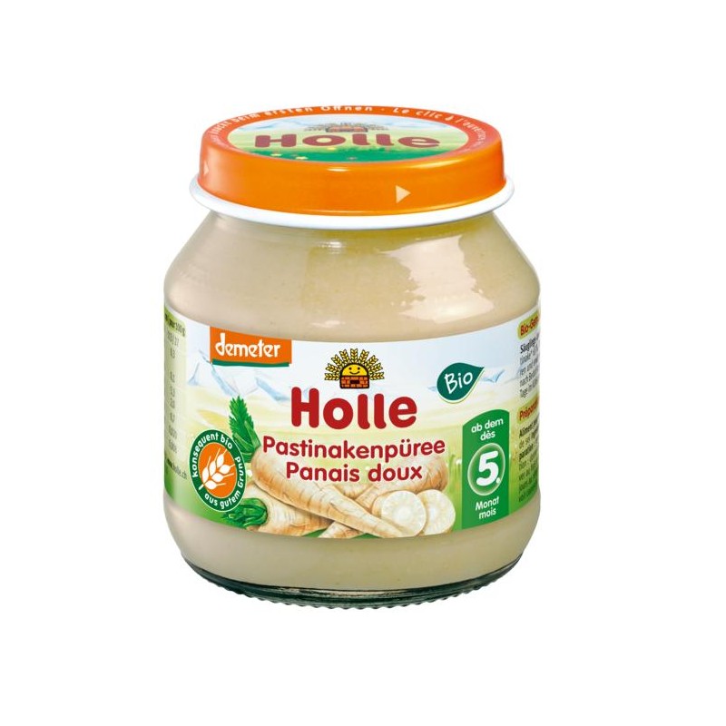 PUREE Z PASTERNAKA BEZ DODATKU CUKRÓW BEZGLUTENOWE OD 5 MIESIĄCA DEMETER BIO 125 g (SŁOIK) - HOLLE