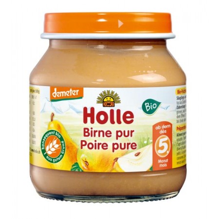 PUREE Z GRUSZKI BEZ DODATKU CUKRÓW BEZGLUTENOWE OD 5 MIESIĄCA DEMETER BIO 125 g (SŁOIK) - HOLLE