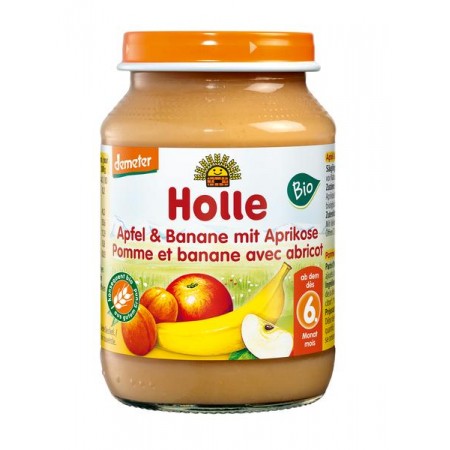 DESEREK JABŁKO - BANAN - MORELA BEZGLUTENOWY OD 6 MIESIĄCA DEMETER BIO 190 g (SŁOIK) - HOLLE