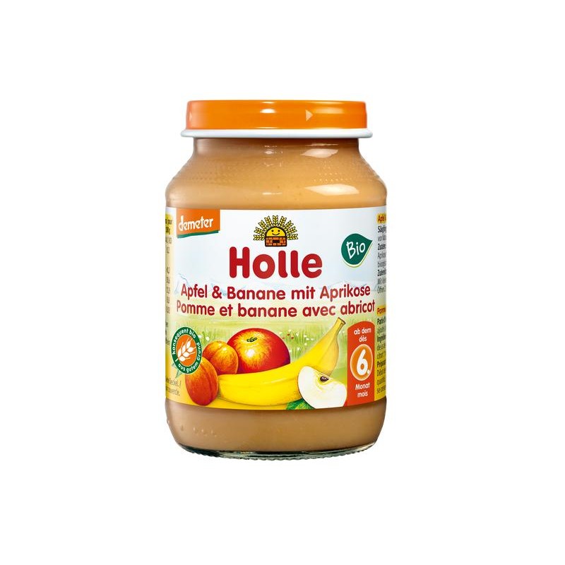 DESEREK JABŁKO - BANAN - MORELA BEZGLUTENOWY OD 6 MIESIĄCA DEMETER BIO 190 g (SŁOIK) - HOLLE