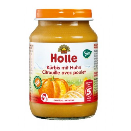 OBIADEK DYNIA Z KURCZAKIEM BEZ DODATKU CUKRÓW BEZGLUTENOWY OD 5 MIESIĄCA BIO 190 g (SŁOIK) - HOLLE