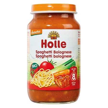 OBIADEK SPAGHETTI BEZ DODATKU CUKRÓW OD 8 MIESIĄCA DEMETER BIO 220 g (SŁOIK) - HOLLE