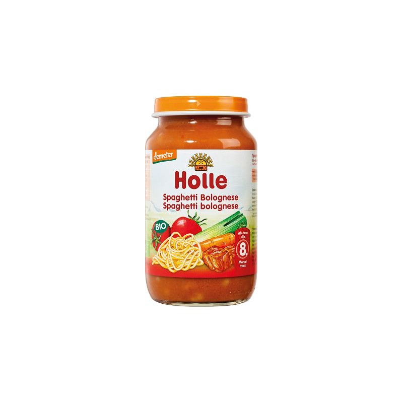 OBIADEK SPAGHETTI BEZ DODATKU CUKRÓW OD 8 MIESIĄCA DEMETER BIO 220 g (SŁOIK) - HOLLE