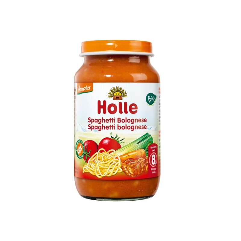 OBIADEK SPAGHETTI BEZ DODATKU CUKRÓW OD 8 MIESIĄCA DEMETER BIO 220 g (SŁOIK) - HOLLE