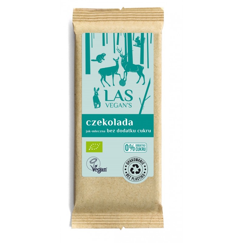 TABLICZKA "JAK-MLECZNA" BEZ DODATKU CUKRÓW BIO 50 g - LAS VEGAN'S