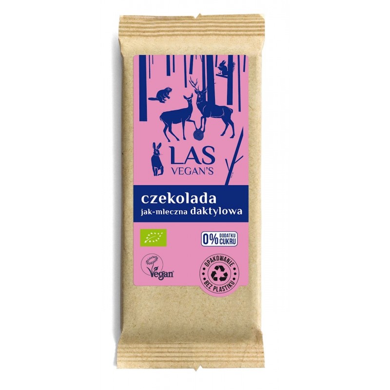 TABLICZKA "JAK-MLECZNA" DAKTYLOWA BIO 50 g - LAS VEGAN'S