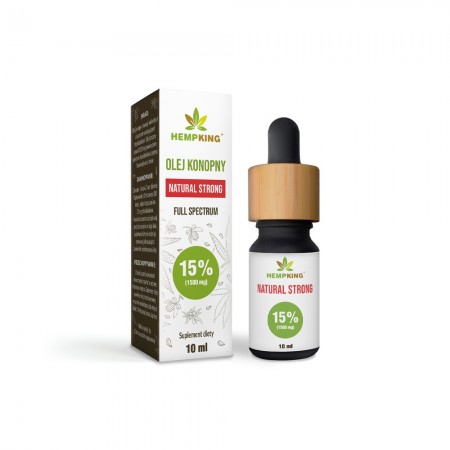 OLEJ KONOPNY 15% (1500 mg FITOSKŁADNIKÓW) 10 ml - HEMPKING