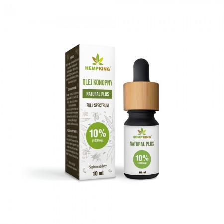 OLEJ KONOPNY 10% (1000 mg FITOSKŁADNIKÓW) 10 ml - HEMPKING
