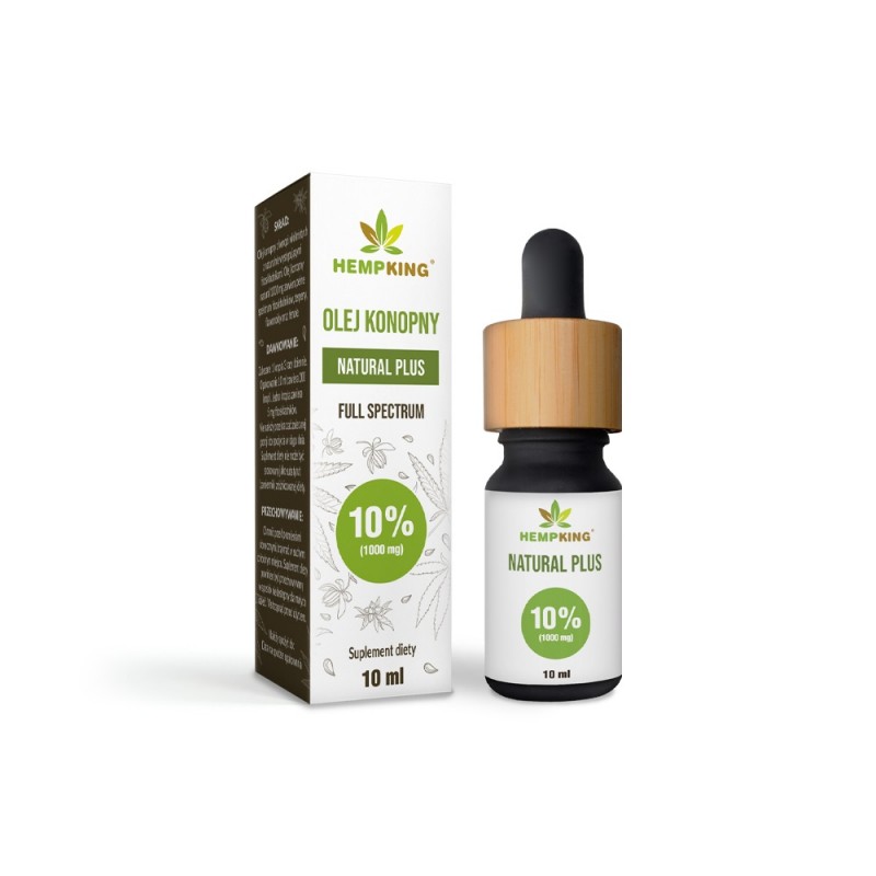 OLEJ KONOPNY 10% (1000 mg FITOSKŁADNIKÓW) 10 ml - HEMPKING