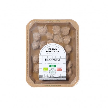 KLOPSIKI W SOSIE PIECZENIOWYM BIO 400 g - FARMY ROZTOCZA (NA ZAMÓWIENIE)
