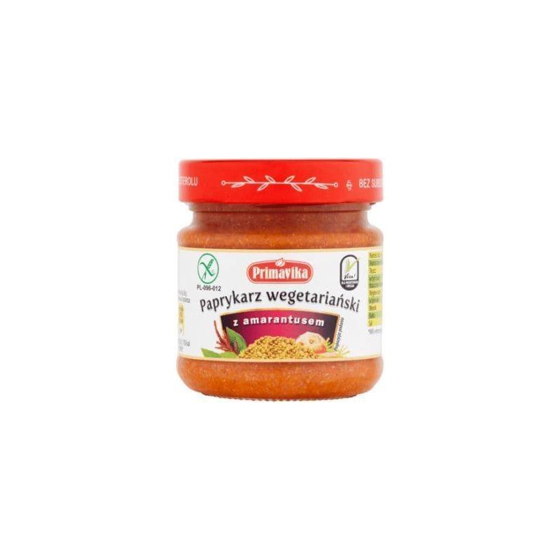 PAPRYKARZ WEGETARIAŃSKI Z AMARANTUSEM 160 g - PRIMAVIKA
