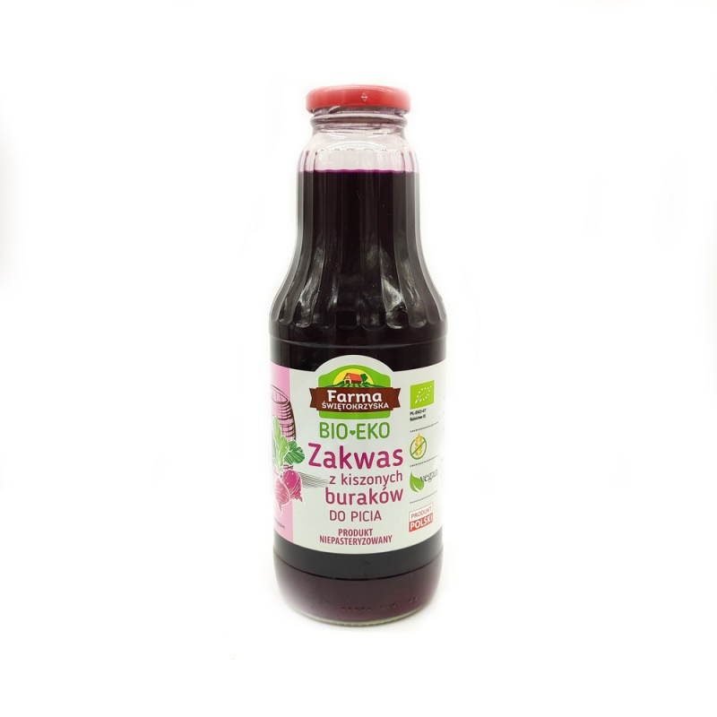 ZAKWAS Z KISZONYCH BURAKÓW NIEPASTERYZOWANY BEZGLUTENOWY BIO 700 ml - FARMA ŚWIĘTOKRZYSKA