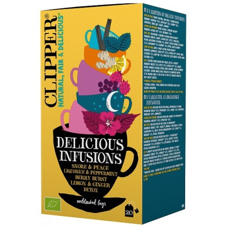 HERBATKA OWOCOWO - ZIOŁOWA MIX 5 SMAKÓW BIO (20 x 2 g) 40 g - CLIPPER