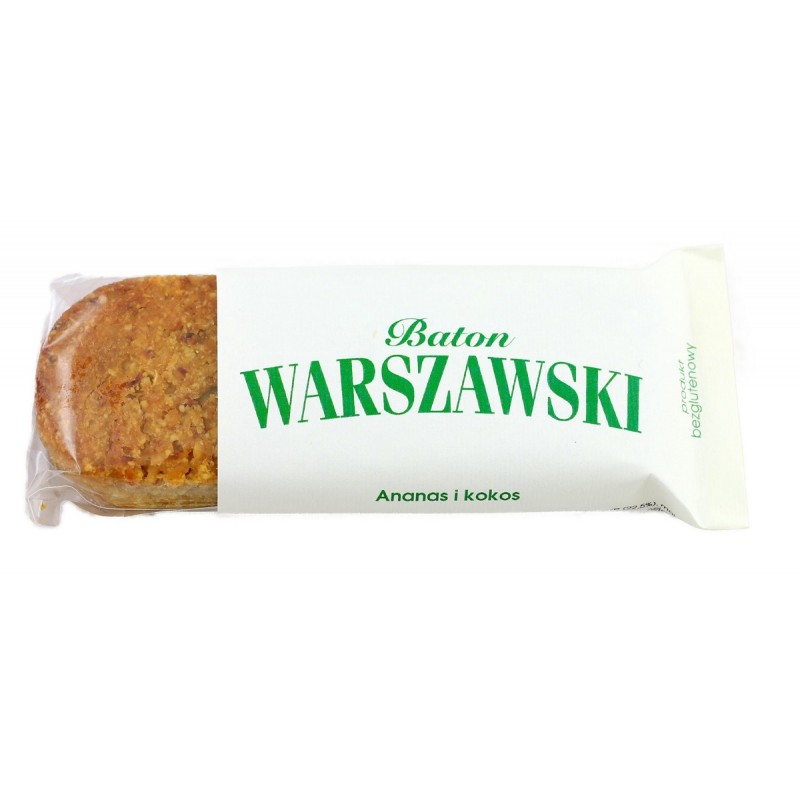 BATON ANANAS I KOKOS BEZGLUTENOWY 50 g - BATON WARSZAWSKI