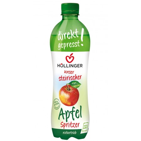 NAPÓJ GAZOWANY JABŁKOWY BEZ DODATKU CUKRÓW BIO 500 ml - HOLLINGER