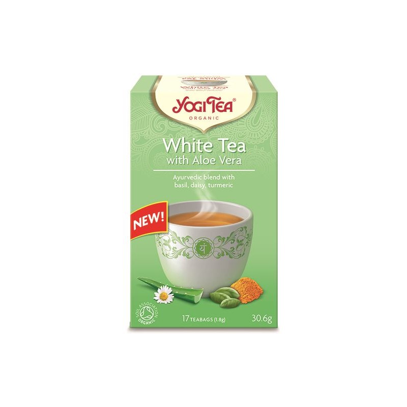 HERBATA BIAŁA Z ALOESEM (WHITE TEA WITH ALOE VERA) BIO (17 x 1,8 g) 30,6 g - YOGI TEA