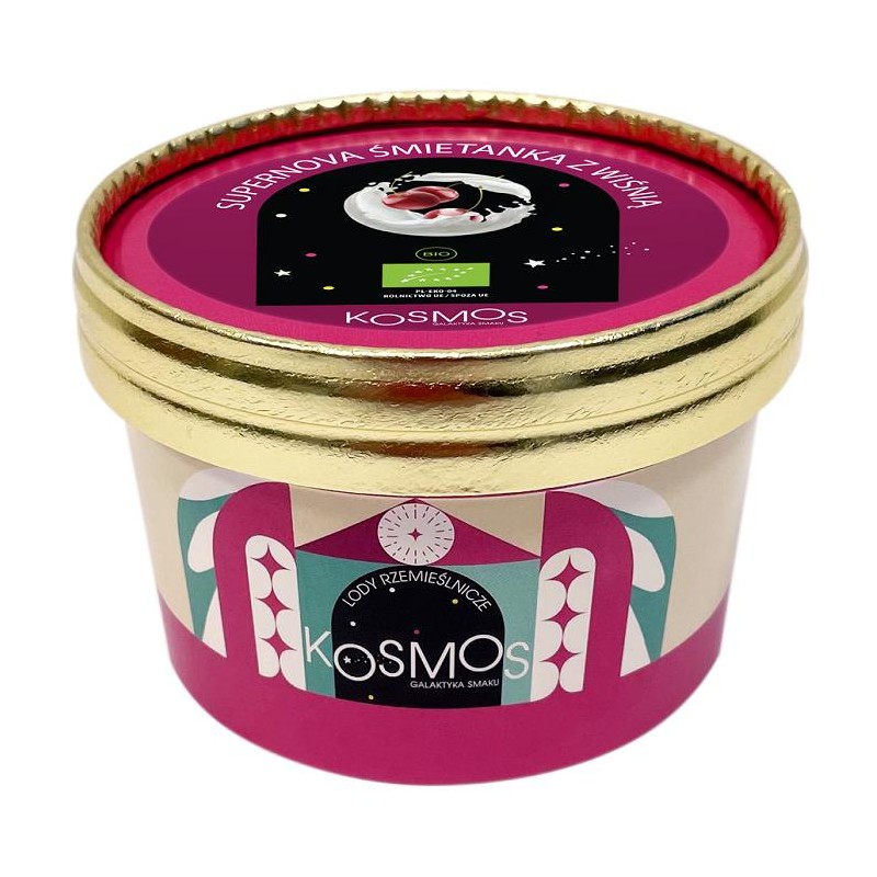 LODY RZEMIEŚLNICZE - KOSMOS - KREMOWA ŚMIETANKA Z WIŚNIĄ BIO 200 ml