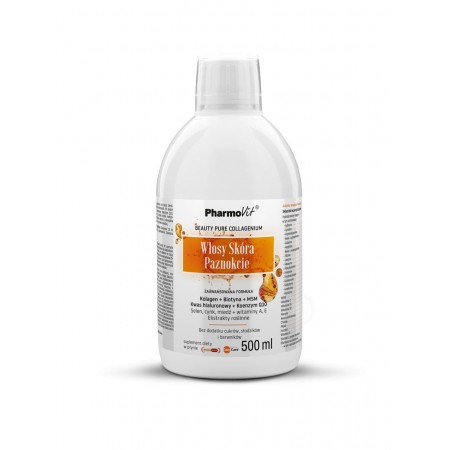 SUPLEMENT DIETY NA WŁOSY, SKÓRĘ I PAZNOKCIE W PŁYNIE BEZGLUTENOWY 500 ml - PHARMOVIT