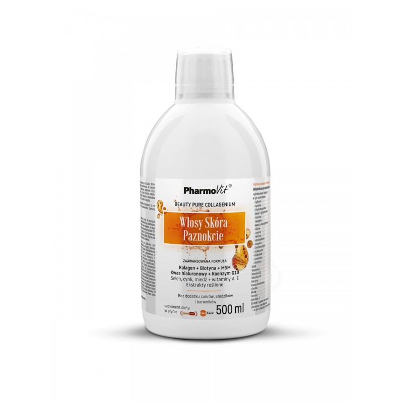 SUPLEMENT DIETY NA WŁOSY, SKÓRĘ I PAZNOKCIE W PŁYNIE BEZGLUTENOWY 500 ml - PHARMOVIT