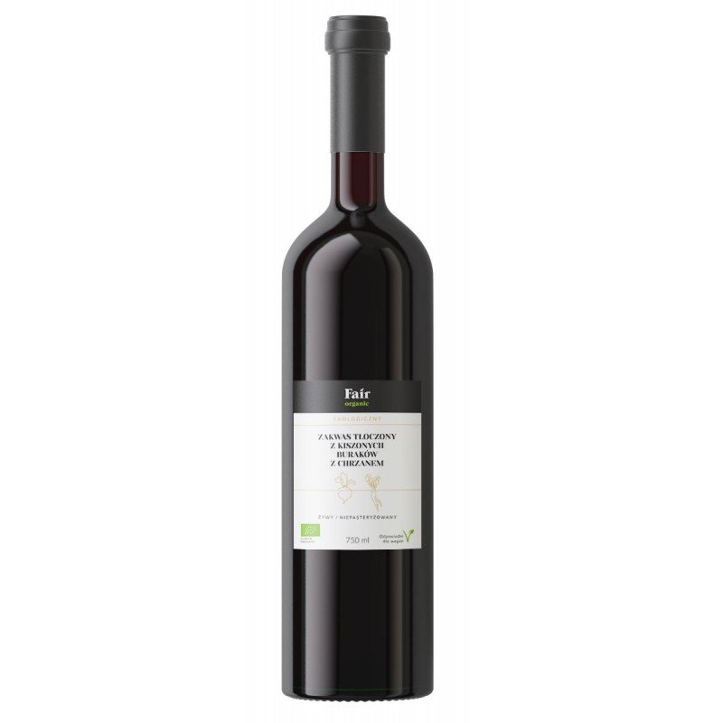 ŻYWY ZAKWAS Z BURAKA Z CHRZANEM BIO 750 ml - FAIR ORGANIC