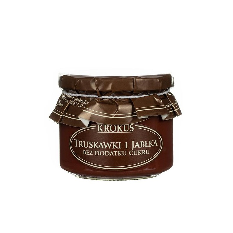 TRUSKAWKI I JABŁKA BEZ DODATKU CUKRU 310 g - KROKUS