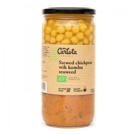 POTRAWKA Z CIECIERZYCY Z ALGAMI KOMBU BEZGLUTENOWA BIO 350 g - CARLOTA