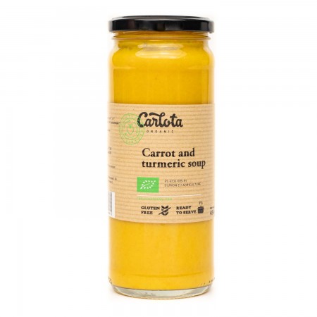 ZUPA KREM Z MARCHEWKI Z KURKUMĄ BEZGLUTENOWY BIO 450 g - CARLOTA