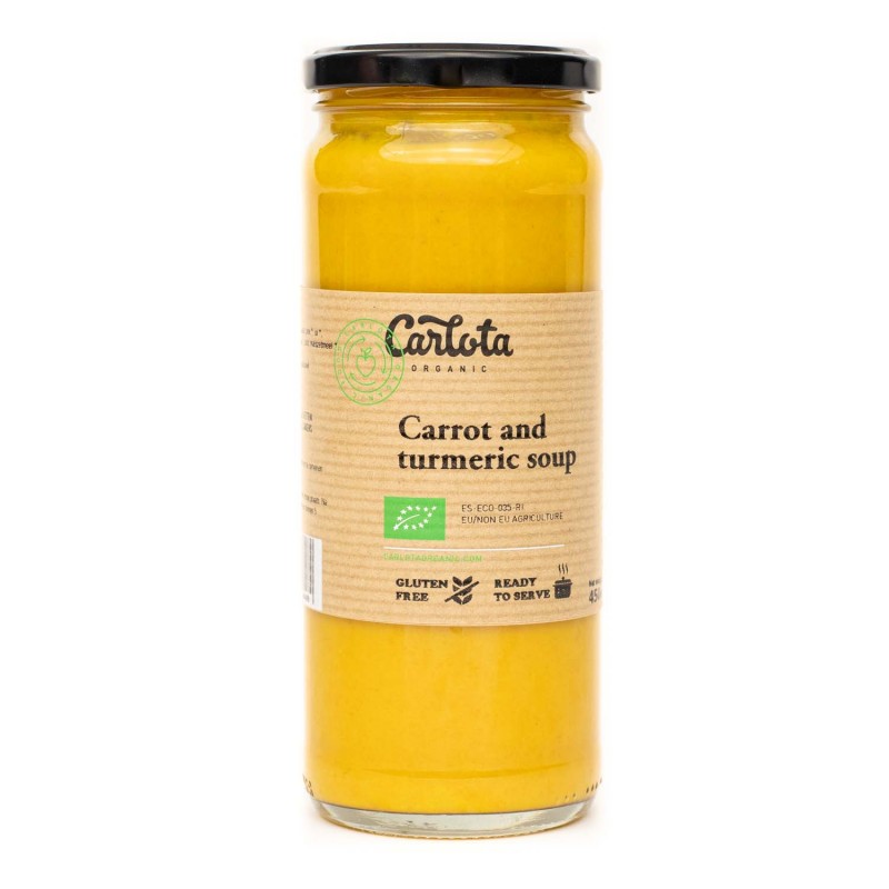 ZUPA KREM Z MARCHEWKI Z KURKUMĄ BEZGLUTENOWY BIO 450 g - CARLOTA