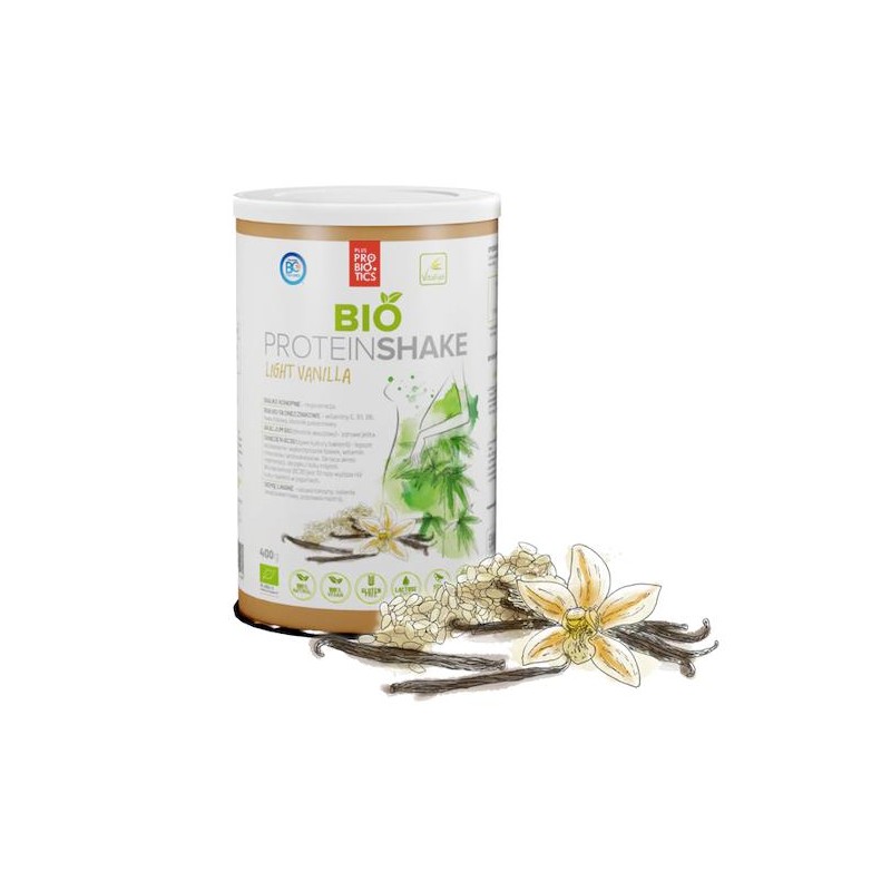 BIAŁKO WEGAŃSKIE W PROSZKU O SMAKU WANILIOWYM BEZGLUTENOWE BIO 400 g - VITAFAN