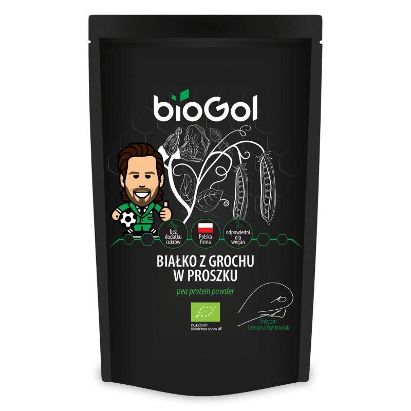BIAŁKO Z GROCHU W PROSZKU BIO 500 g - BIOGOL