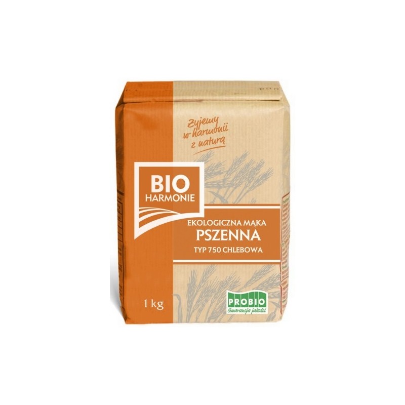 MĄKA PSZENNA CHLEBOWA TYP 750 BIO 1 kg - PROBIO (BIOHARMONIE)