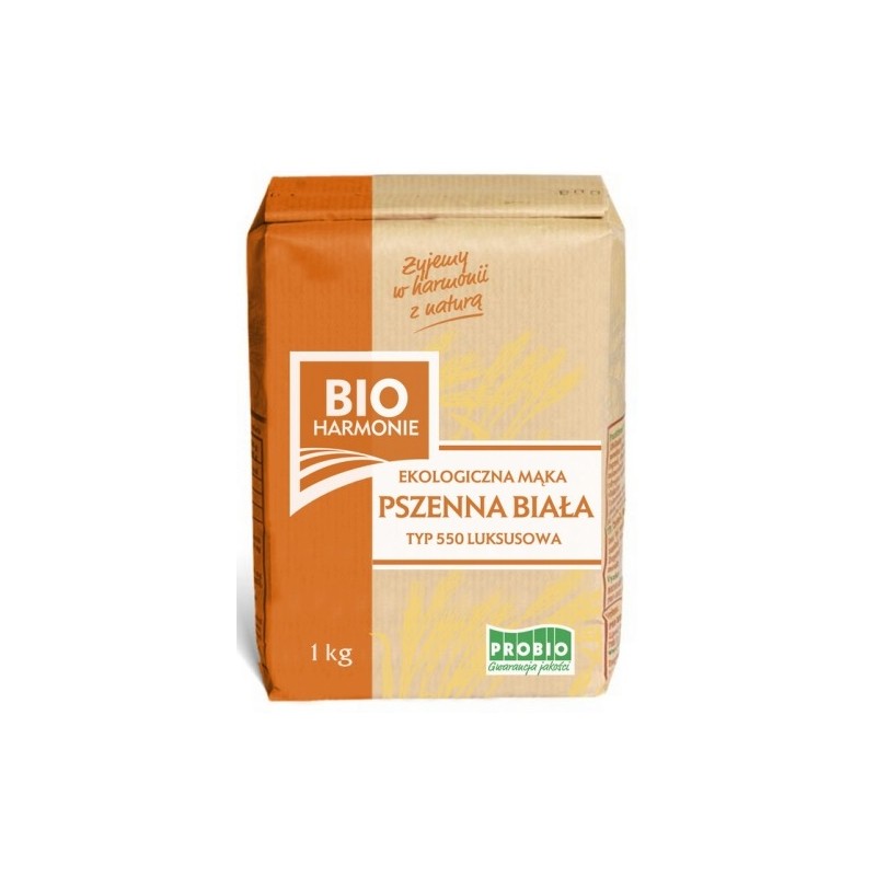MĄKA PSZENNA LUKSUSOWA TYP 550 BIO 1 kg - PROBIO (BIOHARMONIE)