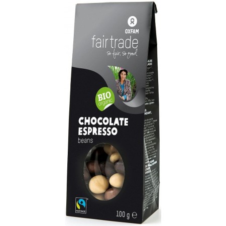 ZIARNA KAWY W CZEKOLADZIE MIX FAIR TRADE BIO 100 g - OXFAM