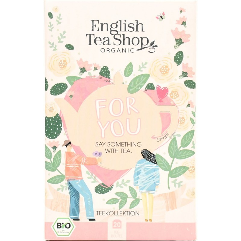 ZESTAW HERBAT I HERBATEK BIO DLA ZAKOCHANYCH (FOR YOU - 5 SMAKÓW) (20 x 2,05 g) 41 g - ENGLISH TEA SHOP