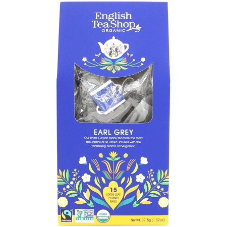 HERBATA EARL GREY BIO PIRAMIDKI FAIR TRADE (15 x 2,5 g) 37,5 g - ENGLISH TEA SHOP